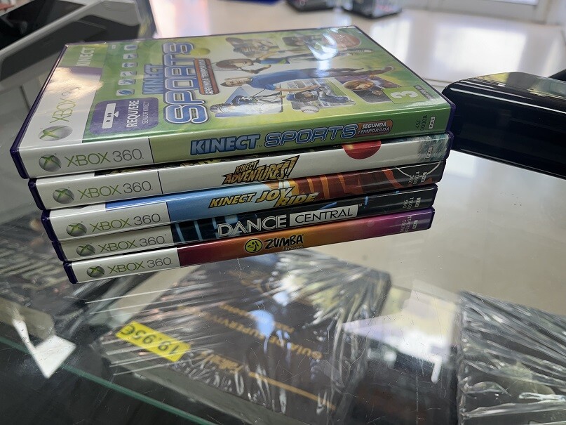 PACK KINECT CON 5 JUEGOS XBOX 360 SLIM - USADO