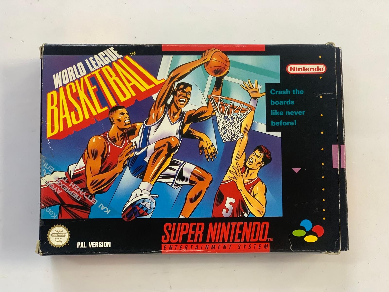 WORLD LEAGUE BASKETBALL COMPLETO - SUPER NINTENDO SNES - USADO 